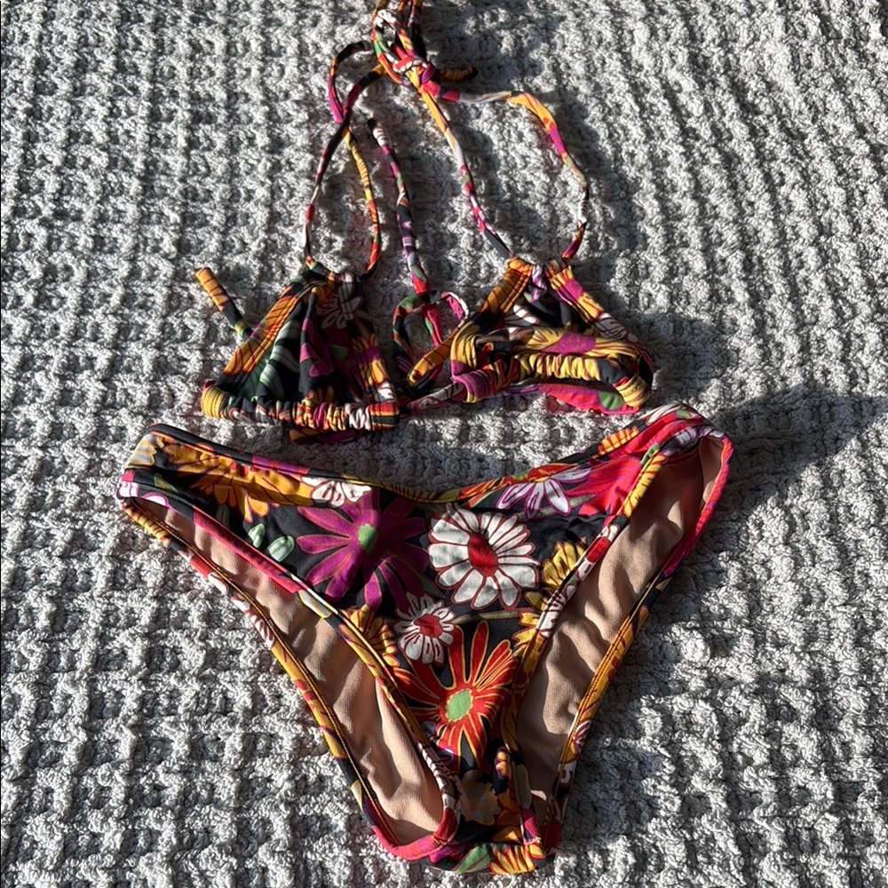 Montce Red and Pink Bikini Swimwear